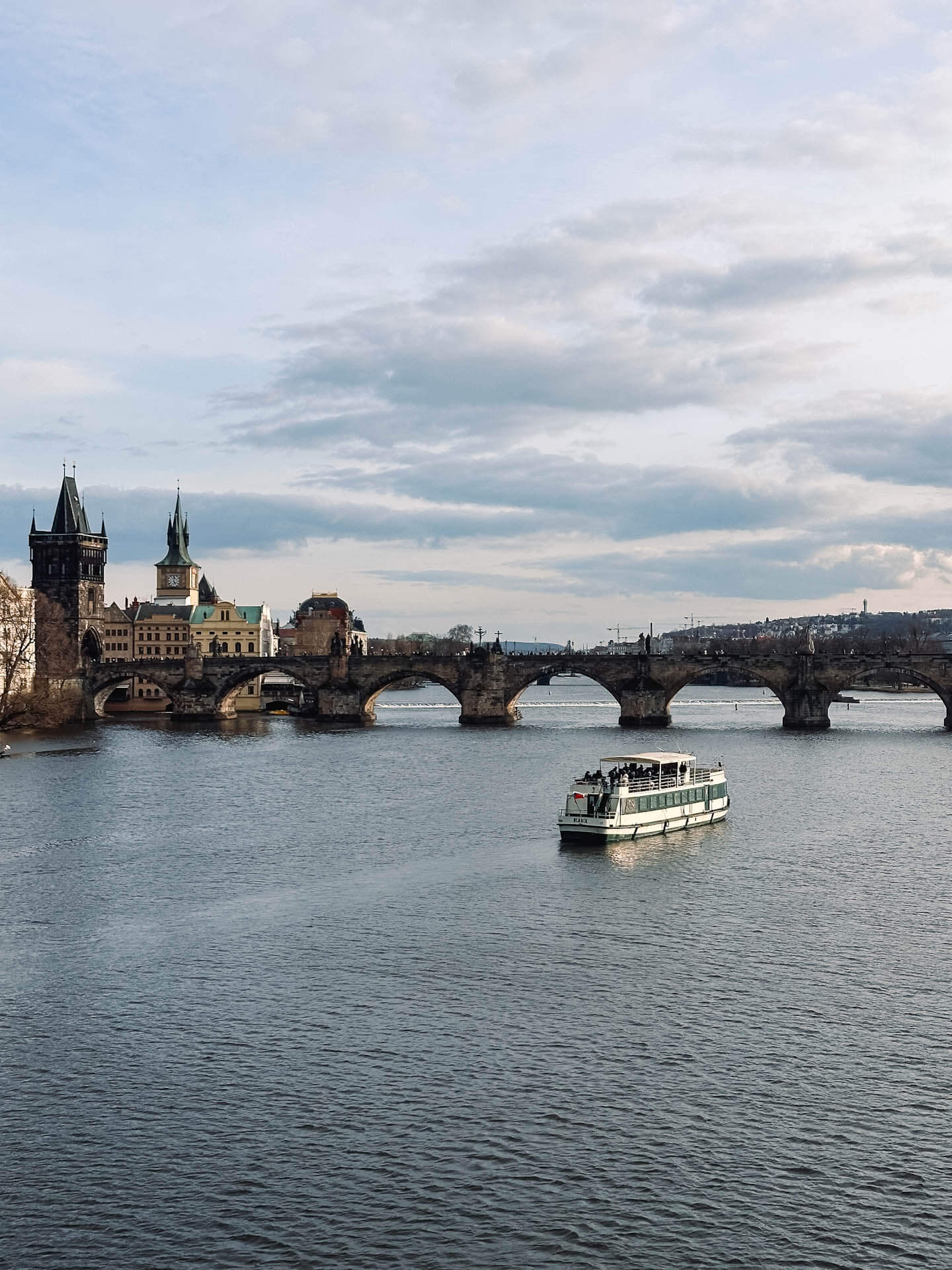 Charles Bridge in Prague on a budget backpacking trip